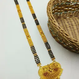 OM KRISHIV COLLECTION Gold-Plated Artificial Beads Mangalsutra-picture-31