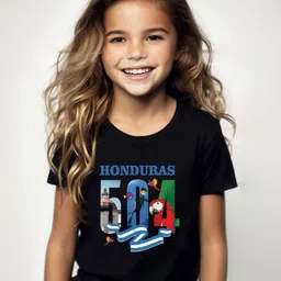 INCLUD Girls Typography Printed Regular Sleeves Blended T-shirt-picture-40