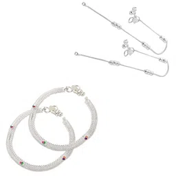 Lila Silver-Plated Anklet image 2