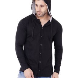 BEYOU FASHION Men Hooded Applique Slim Fit T-shirt-picture-5