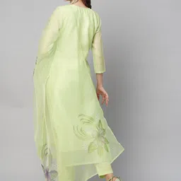 Anni Designer Floral Printed Regular Straight Kurta with Trousers & Dupatta image 4