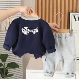 INCLUD Boys Embroidered Long Sleeves Sweatshirt With Joggers image 2