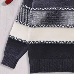 FOREVER FRIDAY Boys Colourblocked Pullover Sweaters image 4