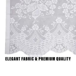 Aura White 2 Pieces Ethnic Motifs Printed Regular Cotton Window Curtains image 5