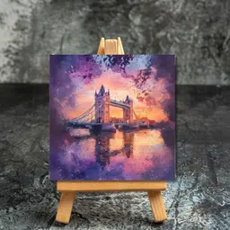 genie art Tower Bridge with a Twilight Glow Mini Canvas Frame image 5