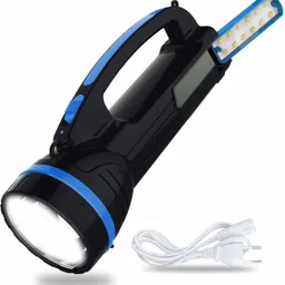 make ur wish Rechargeable 2 in 1 Long Range Search Torch Table Desk Lantern Floor Lamp 15 hrs Torch Emergency Light image 1