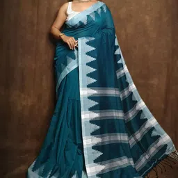 RIDDHIMAN FASHION Woven Design Pure Cotton Saree With Unstiched Blouse-image-28