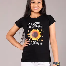 V-Mart Girls Typography Printed T-shirt-picture-58
