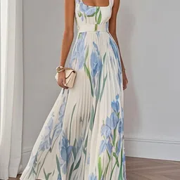 miss mosa by akanksha Alamode By Akanksha Women Pansy Floral Printed Statement Maxi Dress-picture-41