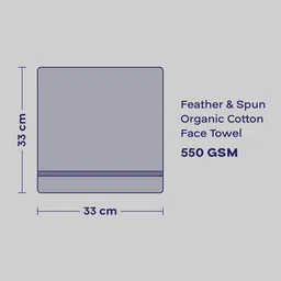 Feather & Spun Pack of 4 Charcoal Stone Lavender Antimicrobial Organic Cotton Face Towel image 4
