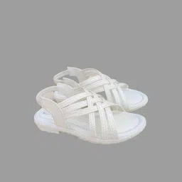 NEW LATEST Girls White Open Toe Flats-image-57