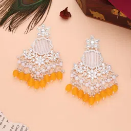 Anouk Gold-Plated Brass Artificial Beads Drop Earrings-picture-12