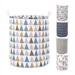HOKIPO Cream Coloured & Mustard Yellow Printed Foldable Laundry Bag-picture-47