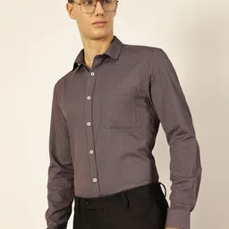 Thomas Scott Men Smart Spread Collar Pinstripes Striped Cotton Formal Shirt image 2