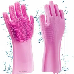 ablue clipper Drosselz Household Safety Wash Scrubber Kitchen Gloves for Dish washing Cleaning Wet and Dry Glove Set-picture-10