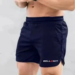 bellwit Solid Men Dark Blue Sports Shorts-picture-15