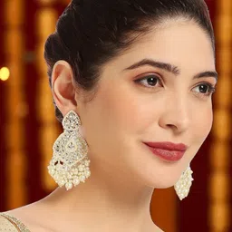 Anouk Women Metal Kundan Drop Earrings-image-23