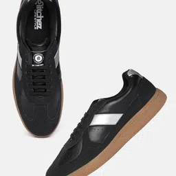 glitchez Men Perforated Lace-Ups Contrast Sole Sneakers-picture-16