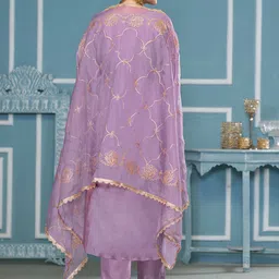 MANVAA Printed Gotta Patti Roman Cotton Unstitched Dress Material image 4