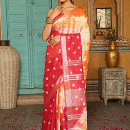 HAIDER ALI AND SONS Tie and Dye Dyed Banarasi Saree image 3