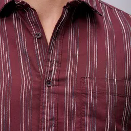 The Indian Garage Co Men Slim Fit Multi Stripes Opaque Striped Casual Shirt image 2