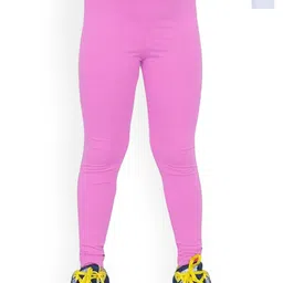 FRENCH KLEIDER Girls Pack Of 2 Mid-Rise Churidar-Length Leggings-picture-18