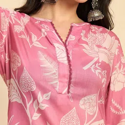 Azira  Floral Printed Tunic With Trouser Co-Ords image 2