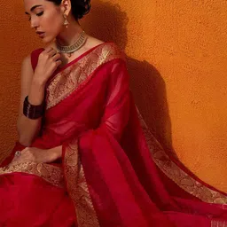 Mitera Zari Organza Saree image 3