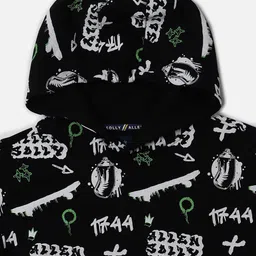 Allen Solly Junior Boys Conversational Printed Hooded Sweatshirt image 3