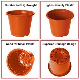 Kuber Industries 3-Pcs Blue & Green Durable Planters image 4