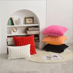 Vinayaka Fab White Set of 2 Square Cushion Covers image 2