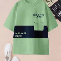 BAESD Boys Pack Of 2 Printed Drop-Shoulder Sleeves Oversized Pure Cotton T-shirts image 4