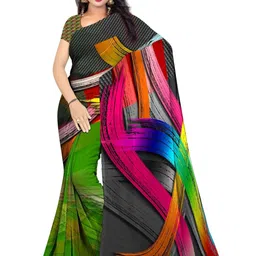 SHIVAM FABRICS Poly Georgette Saree image 1