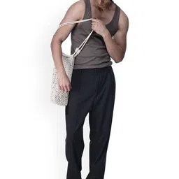 Tailoraedge Men Relaxed Fit Pleated Trousers image 4