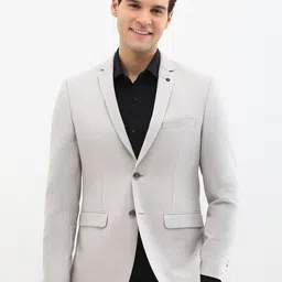 Allen Solly Slim-Fit Checked Single Breasted Blazer-image-0