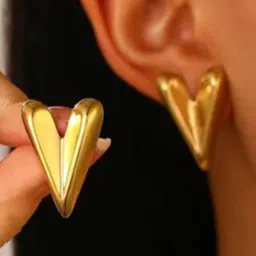 Neze Stainless Steel Heart Shaped Studs image 3