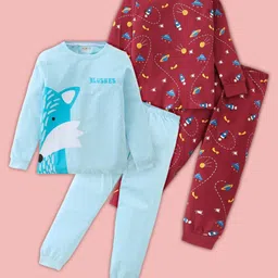 BLUSHES Unisex Kids Pack Of 2 Printed Night Suits-picture-26