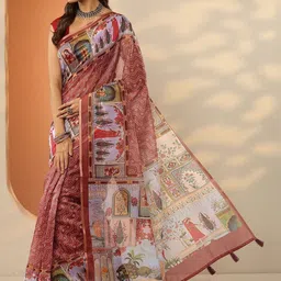 Libas Ethnic Motifs Silk Blend Saree-picture-34