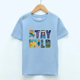 HapyHatch Boys Pure Cotton Typography Printed Regular Fit Tshirts-picture-58