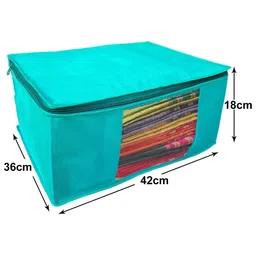 Kuber Industries Blue Set of 3 Regular Fashion Organisers image 5