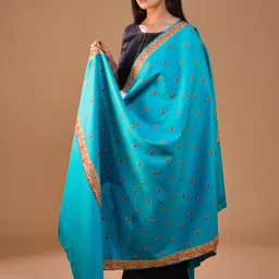 SWI Stylish Women Floral Embroidered Pashmina Shawl-picture-37