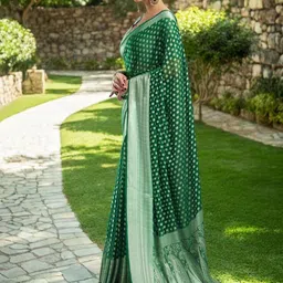 KALINI Ethnic Motifs Woven Design Zari Patola Saree image 2