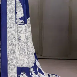 Anouk Rustic Satin Women Ethnic Motifs Printed Banarasi Saree image 2