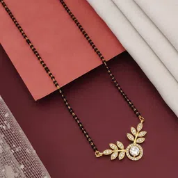 ABDESIGNS Gold-Plated Artificial Stones and Beads Mangalsutra-picture-12