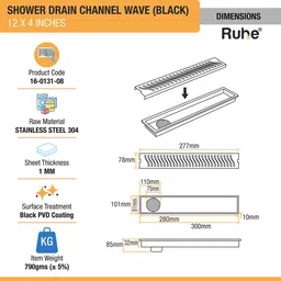 ruhe Floor Stainless Steel Push Down Strainer image 2