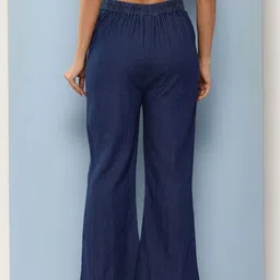 CORSICA Women Navy Blue Cotton Stretchable Jeans-image-16