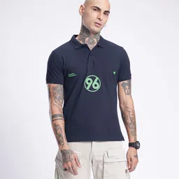 glitchez Fast And Fearless Printed Polo Collar T-shirt image 2