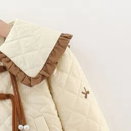 StyleCast x Revolte Girls Regular Fit Printed Single-Breasted Peter Pan Collar Parka Coat image 5