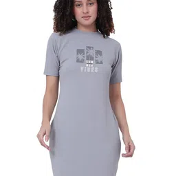 God's Club Women Typography Printed A-Line Mini Dress-image-21