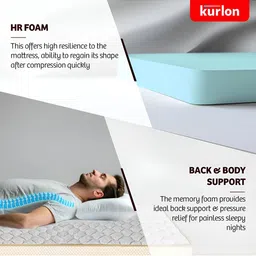 Kurl on White & Beige Quilted Orthopedic Queen Size Mattress image 3